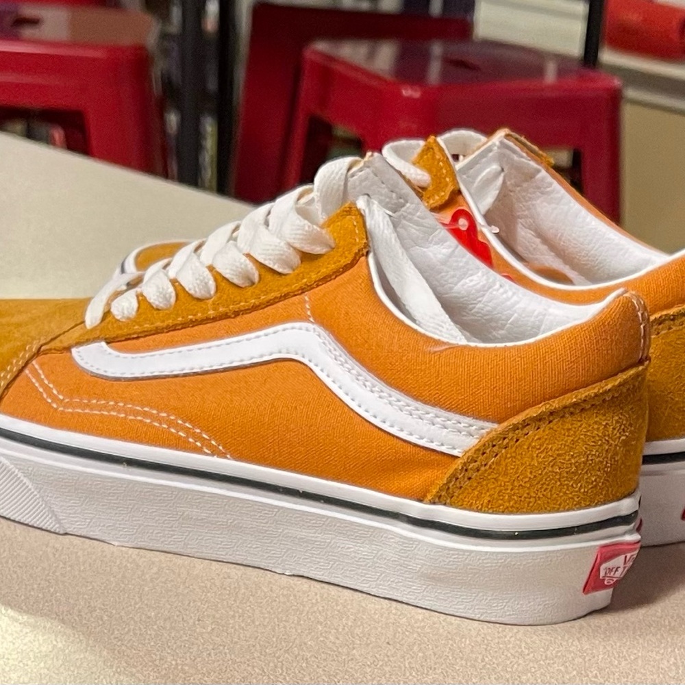 NWT Vans Orange and White Shoes